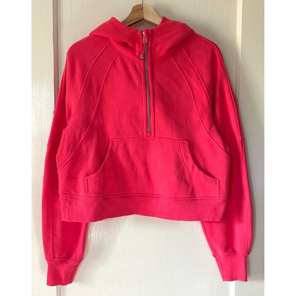 Lululemon Scuba Oversized Half-Zip Hoodie Lip Gloss XS/S Workout Gym Lounge Cozy